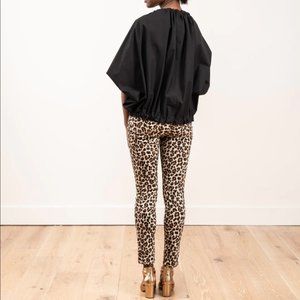 Veronica Beard Brooke Mid-Rise Leopard Skinny Jeans